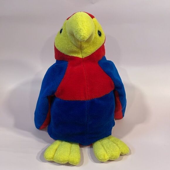 Vintage 1997 Ganz Pirate Parrot CH1862 Red, Blue and Yellow Good Used Condition - Picture 2 of 8